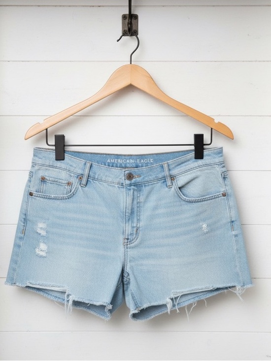 American Eagle Outfitters Pants - American Eagle Outfitters Relxed Fit  Light Wash Distressed Denim Cutoff Shorts